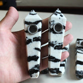 Zebra Stone Crystal Pipe